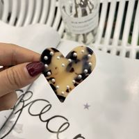 Women's Sweet Simple Style Heart Shape Arylic Hair Clip sku image 6