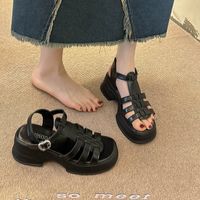 Women's Roman Style Solid Color Open Toe Roman Sandals sku image 1