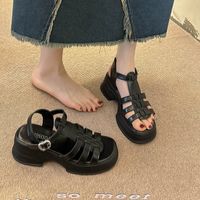 Women's Roman Style Solid Color Open Toe Roman Sandals sku image 2