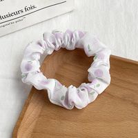 Women's Pastoral Solid Color Round Dots Flower Cloth Hair Tie sku image 8