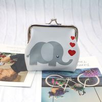 Frau Zeichentrickfigur Elefant Pu-Leder Reißverschluss Brieftaschen sku image 8