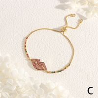 Copper 18K Gold Plated IG Style Simple Style Commute Lips Gesture Heart Shape Inlay Zircon Bracelets main image 8