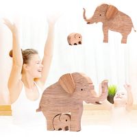 Simple Style Elephant Wood Home Daily Ornaments main image 1
