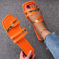 Women's Casual Color Block Open Toe Slides Slippers main image 1