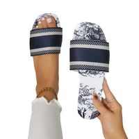 Women's Casual Geometric Solid Color Open Toe Slides Slippers main image 2