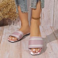 Women's Casual Geometric Solid Color Open Toe Slides Slippers main image 4