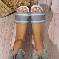 Women's Casual Geometric Solid Color Open Toe Slides Slippers main image 3