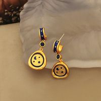 Casual Simple Style Star Moon Copper Plating Drop Earrings 1 Pair main image 4