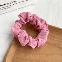 Women's Pastoral Solid Color Round Dots Flower Cloth Hair Tie sku image 1