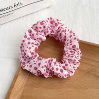 Women's Pastoral Solid Color Round Dots Flower Cloth Hair Tie sku image 3
