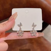 1 Paar IG-Stil Blume Überzug Inlay Aryl Legierung Künstliche Perlen Strasssteine Ohrringe sku image 10