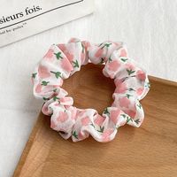 Women's Pastoral Solid Color Round Dots Flower Cloth Hair Tie sku image 4