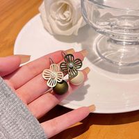 1 Paar IG-Stil Blume Überzug Inlay Aryl Legierung Künstliche Perlen Strasssteine Ohrringe sku image 36
