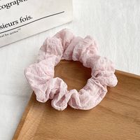 Women's Pastoral Solid Color Round Dots Flower Cloth Hair Tie sku image 5