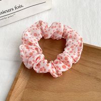 Women's Pastoral Solid Color Round Dots Flower Cloth Hair Tie sku image 6