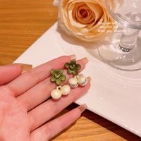 1 Paar IG-Stil Blume Überzug Inlay Aryl Legierung Künstliche Perlen Strasssteine Ohrringe sku image 33