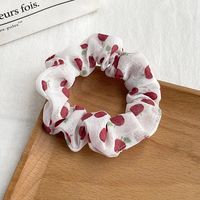 Women's Pastoral Solid Color Round Dots Flower Cloth Hair Tie sku image 7