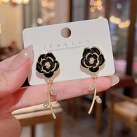 1 Paar IG-Stil Blume Überzug Inlay Aryl Legierung Künstliche Perlen Strasssteine Ohrringe sku image 13