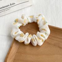 Women's Pastoral Solid Color Round Dots Flower Cloth Hair Tie sku image 9