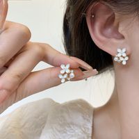 1 Paar IG-Stil Blume Überzug Inlay Aryl Legierung Künstliche Perlen Strasssteine Ohrringe sku image 17