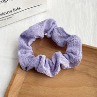 Women's Pastoral Solid Color Round Dots Flower Cloth Hair Tie sku image 13
