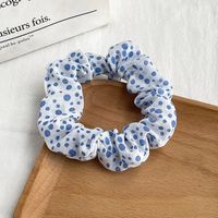 Women's Pastoral Solid Color Round Dots Flower Cloth Hair Tie sku image 14