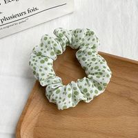 Women's Pastoral Solid Color Round Dots Flower Cloth Hair Tie sku image 18
