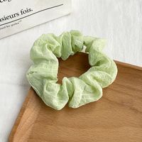 Women's Pastoral Solid Color Round Dots Flower Cloth Hair Tie sku image 17