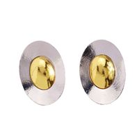 1 Pair Simple Style Color Block Plating Alloy Ear Studs main image 4