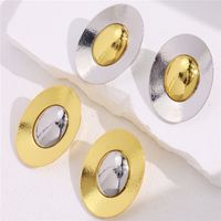 1 Pair Simple Style Color Block Plating Alloy Ear Studs main image 3
