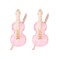 Casual Cute Musical Instrument Alloy Artificial Pearls Women's Ear Studs 1 Pair sku image 4
