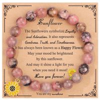 Ethnischer Stil Geometrisch Sonnenblume Ein Naturstein Perlen Armbänder 1 Stück main image 5