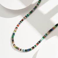 Simple Style Color Block Natural Stone Titanium Steel Beaded Necklace 1 Piece main image 4