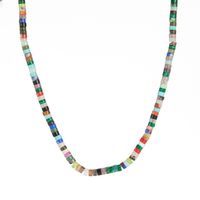 Simple Style Color Block Natural Stone Titanium Steel Beaded Necklace 1 Piece main image 3