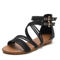 Women's Basic Solid Color Round Toe Fashion Sandals sku image 1