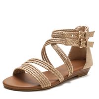 Women's Basic Solid Color Round Toe Fashion Sandals sku image 14