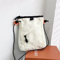 Women's Small Nylon Solid Color Streetwear Zipper Crossbody Bag sku image 2