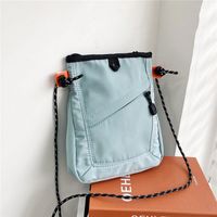 Women's Small Nylon Solid Color Streetwear Zipper Crossbody Bag sku image 3