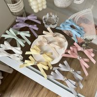 Women's Sweet Simple Style Bow Knot Cloth Hair Clip Hair Tie Brooches main image 6