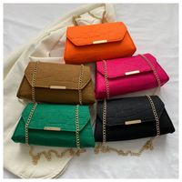 Women's Small Felt Solid Color Classic Style Square Magnetic Buckle Shoulder Bag main image video