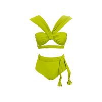 Women's Solid Color 2 Pieces Set Bikinis Swimwear main image 3