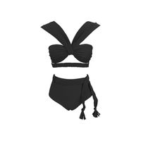 Frau Einfarbig 2-Teiliges Set Bikinis Bademode main image 2