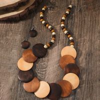 Vintage Style Color Block Beaded Synthetic Resin Plating Women's Jewelry Set sku image 4