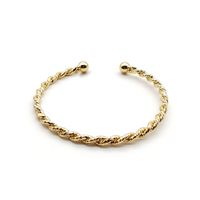 Cool Style Solid Color Twist Metal Wholesale Bangle main image 5
