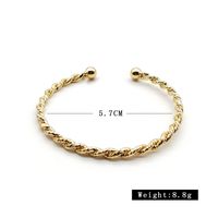 Cool Style Solid Color Twist Metal Wholesale Bangle main image 2