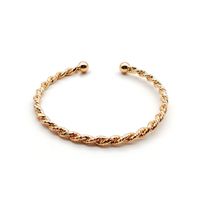 Cool Style Solid Color Twist Metal Wholesale Bangle main image 3