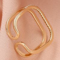 Wholesale Jewelry Simple Style Solid Color Metal Zircon Inlay Rings main image 4