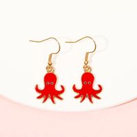 Cute Octopus Alloy Enamel Plating Women's Drop Earrings 1 Pair main image 5