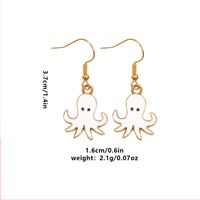 Cute Octopus Alloy Enamel Plating Women's Drop Earrings 1 Pair sku image 1