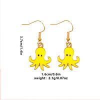 Cute Octopus Alloy Enamel Plating Women's Drop Earrings 1 Pair sku image 5